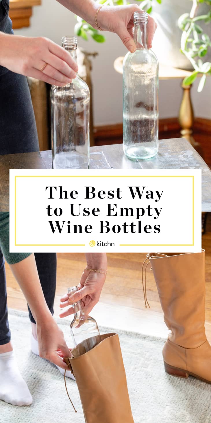 Reuse Empty Wine Bottles as Boot Savers Kitchn
